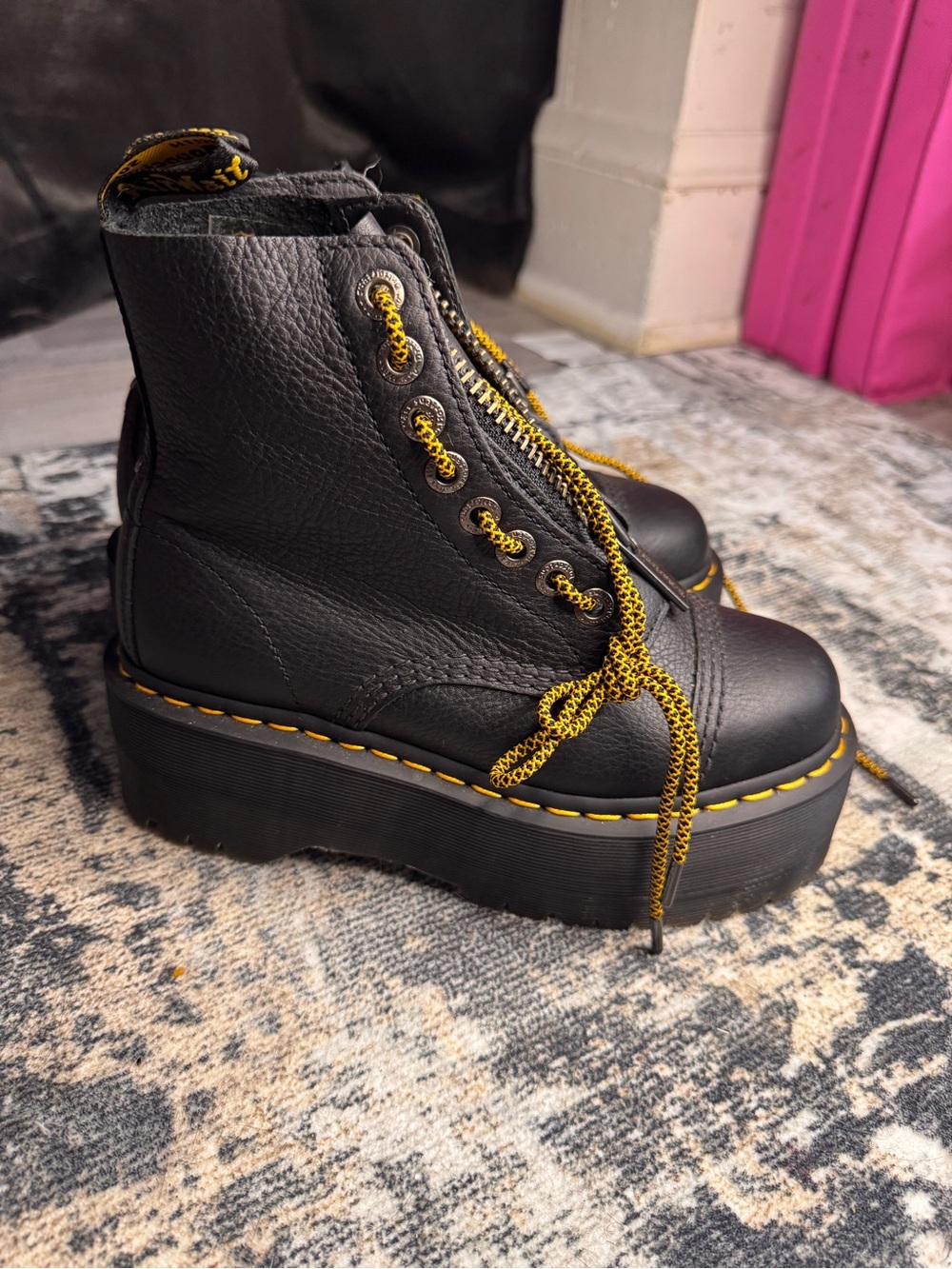 Dr. Martens Sinclair Max Pisa Leather Platform Boots - Picture 3 of 11